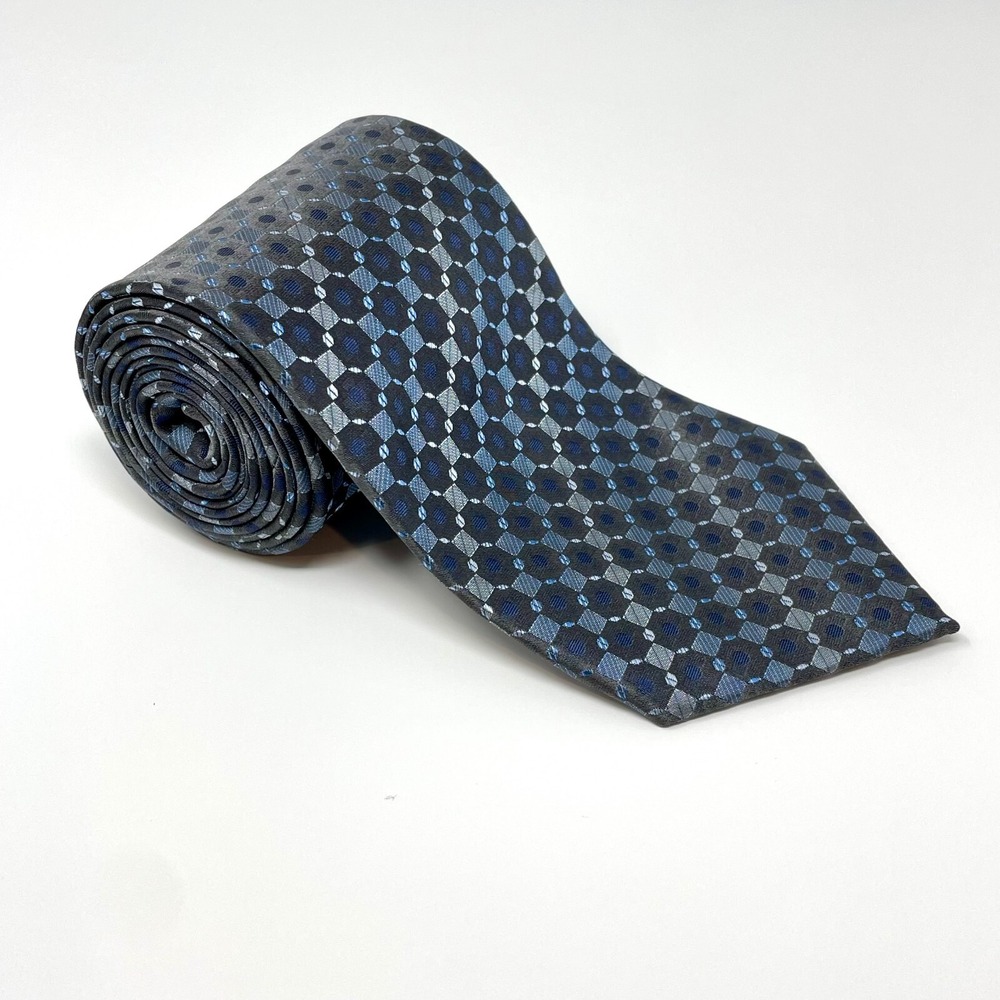 Van Heusen Tie Blue Geometric Men's Necktie